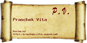Praschek Vita névjegykártya